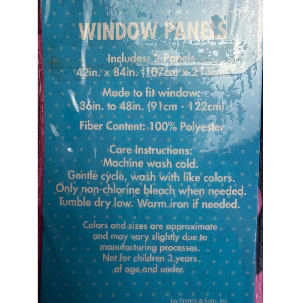 2 Disney Minnie Mouse Curtains 2 Panel Set 42x84 Pink Microfiber Room Decor NEW
